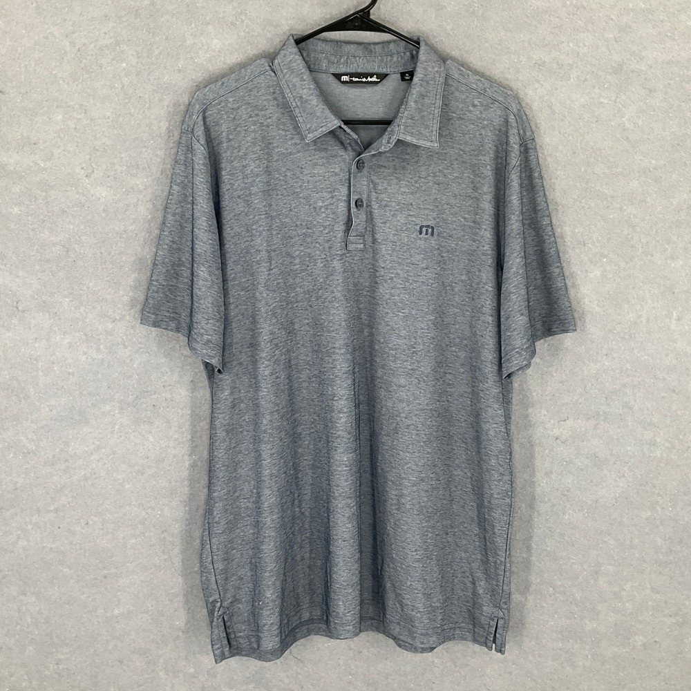 Travis‎ Mathew Mens Polo Shirt XL Extra Large Gray Golf Casual Modern Fit